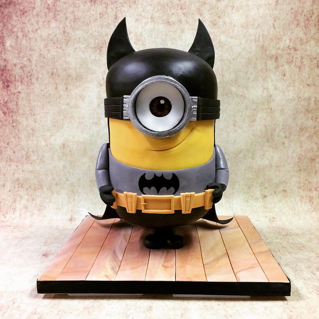 Cute Batman Minion Cake -