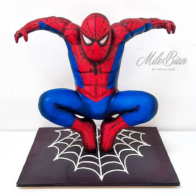 Sculpted Spider-Man Cake