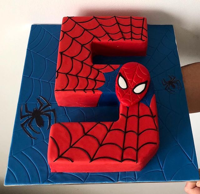 Spider-Man 5th Birthday Cake
