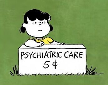 Lucy's psychiatry booth