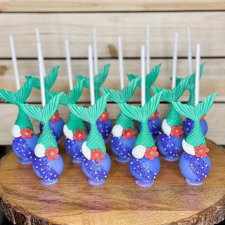 Little Mermaid Cake Pops