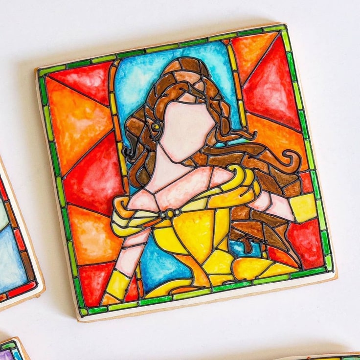 Stained Glass Belle Cookie