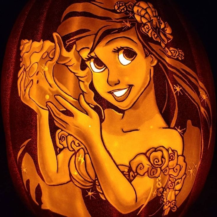 Close-up of Little Mermaid Pumpkin