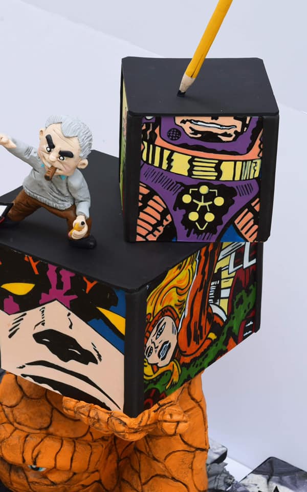 Close-up of Jack Kirby Cake Topper