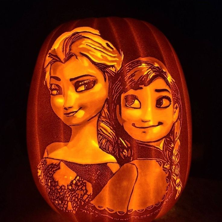 Elsa & Anna Pumpkin