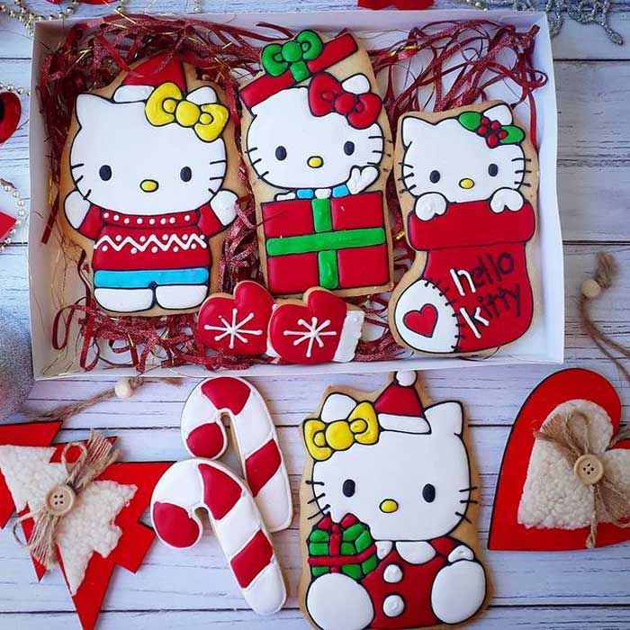 Hello Kitty Christmas cookies