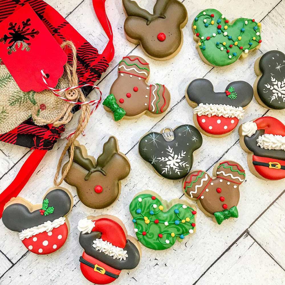 Mickey Head Christmas Cookies