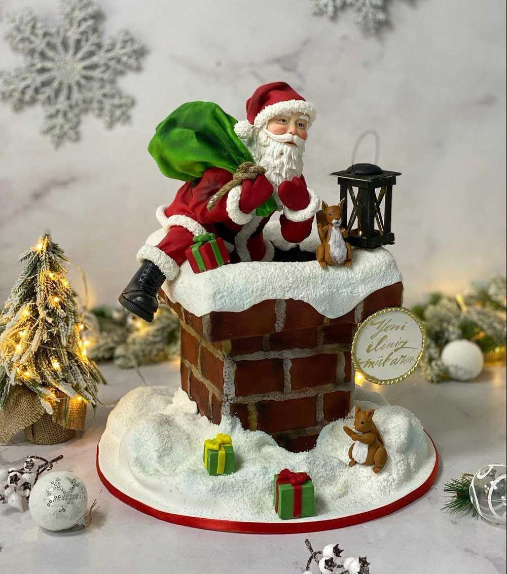 Realistic Santa Cake