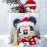 Santa Mickey 1st Birthday Cake