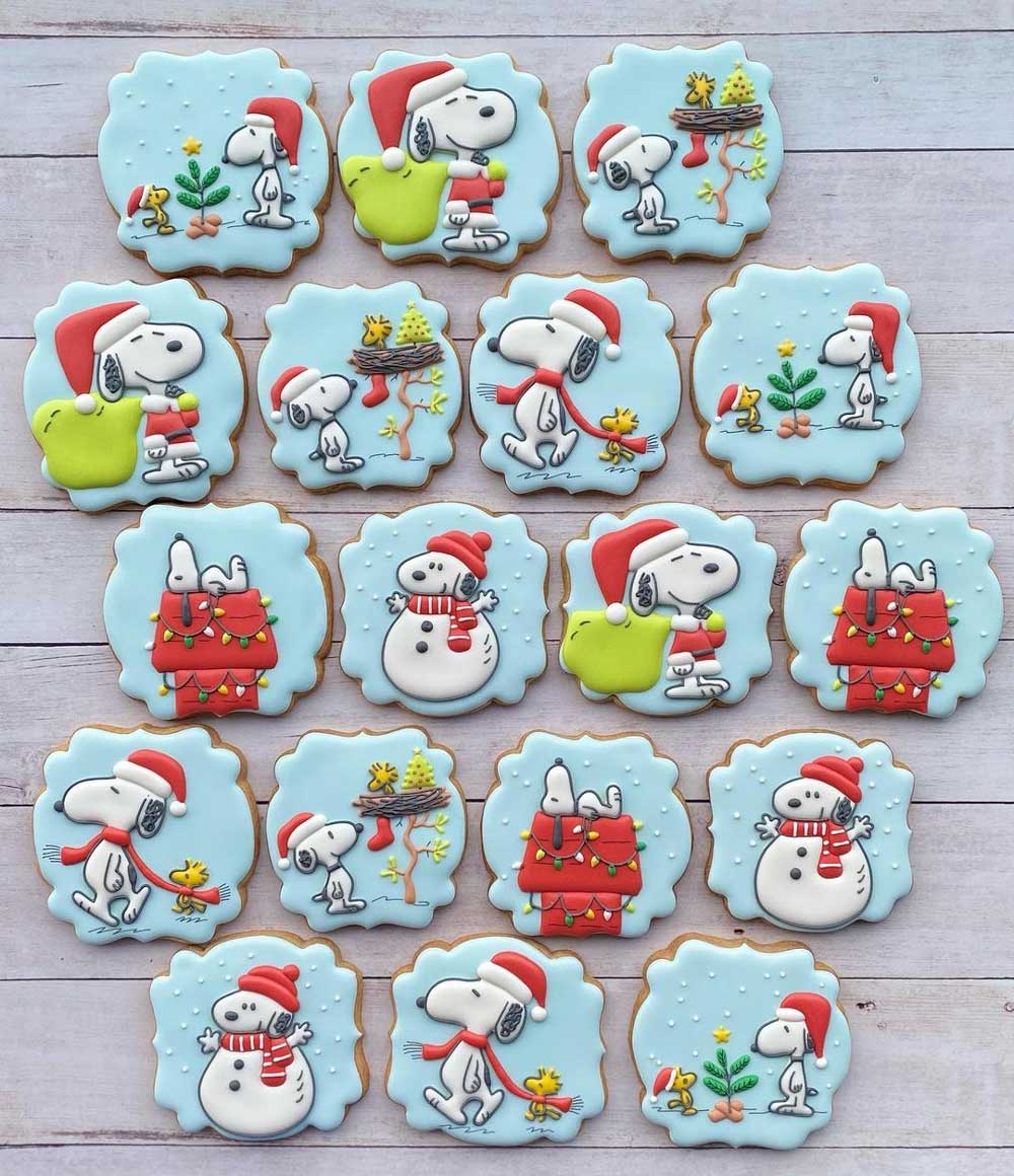 Snoopy & Woodstock Christmas Cookies