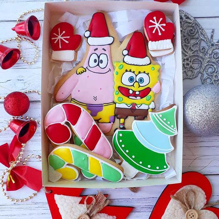 SpongeBob Christmas cookies