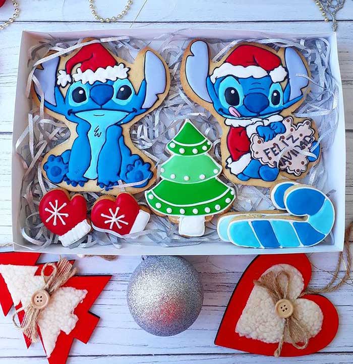 Stitch Christmas Cookie Box