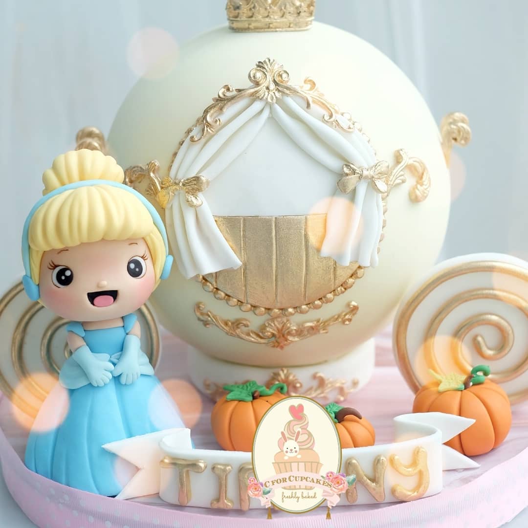Cinderella Piñata cake