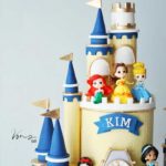 Pink & White Frozen Castle Cake