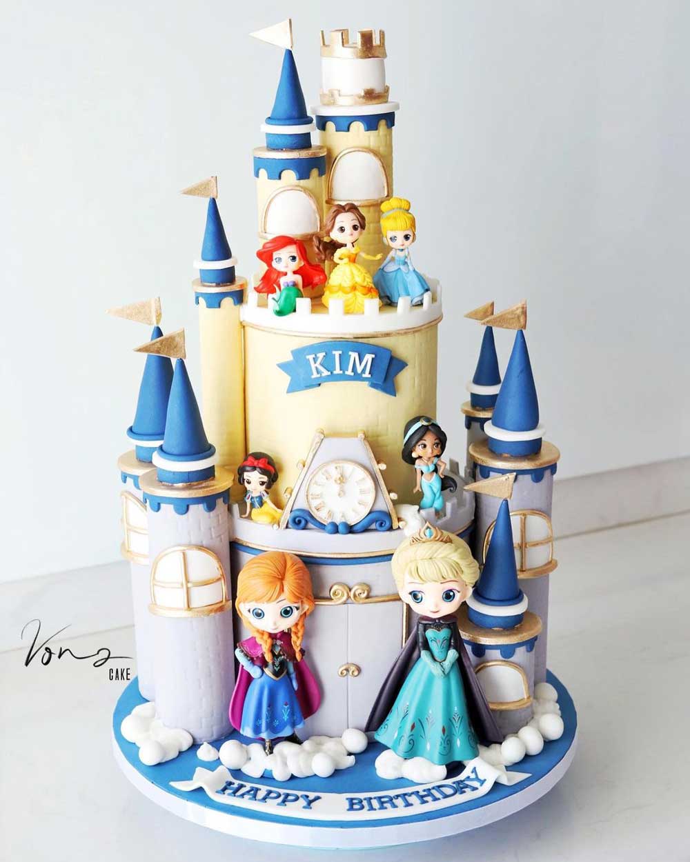 Disney Princess Castle Cake