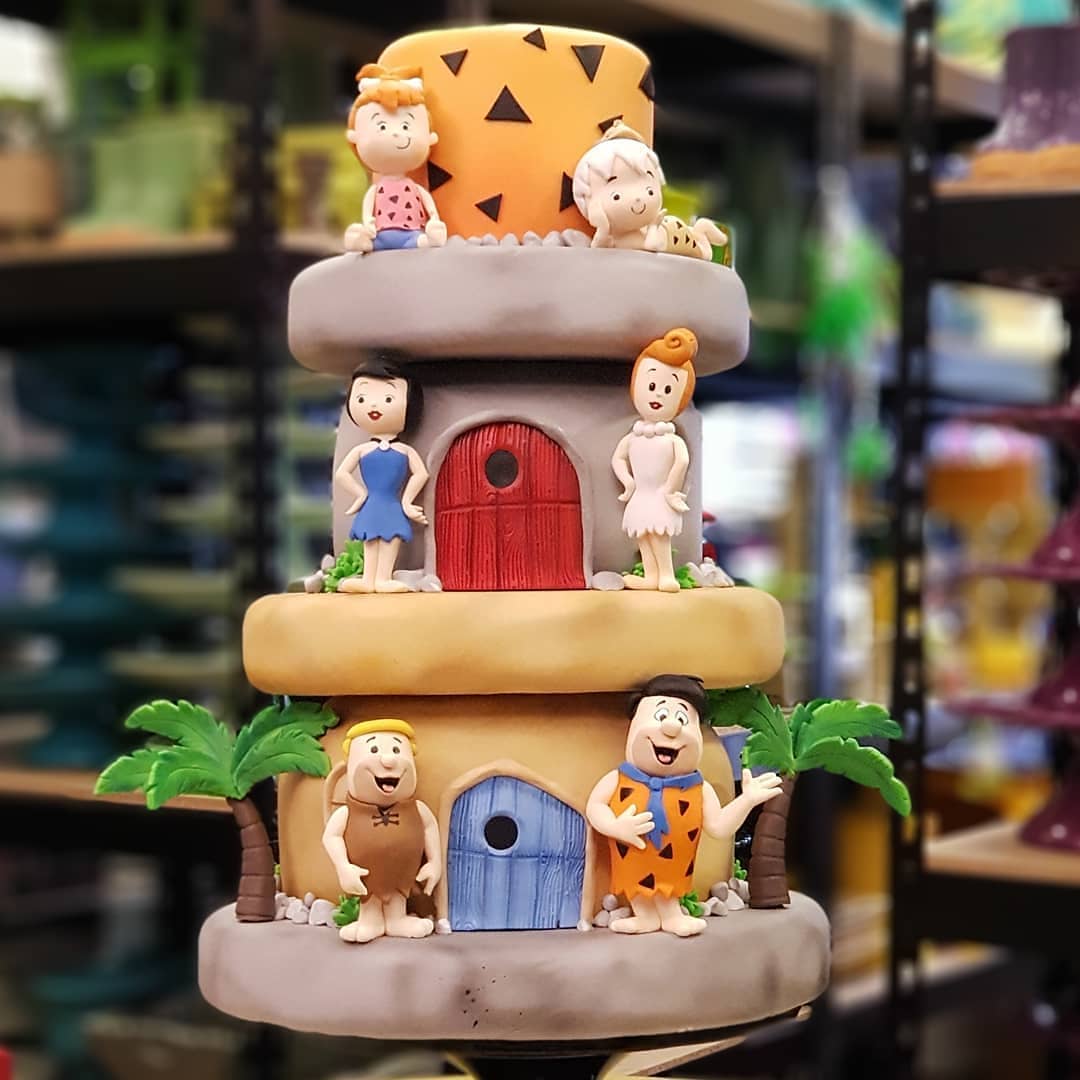 3 tier Flintstones cake