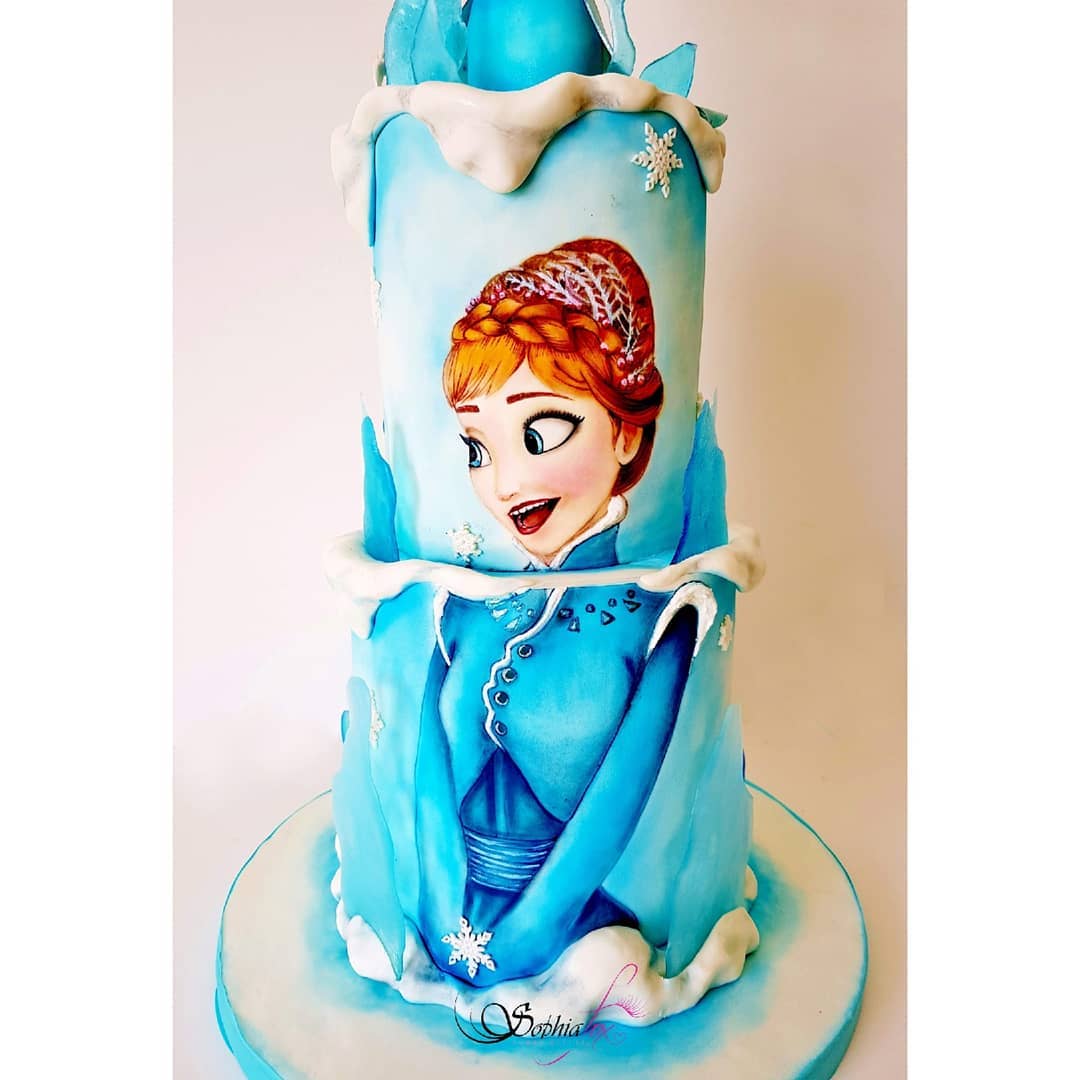 Hand-painted Anna Cake