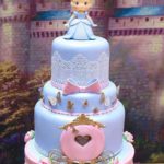 Blue Chibi Cinderella Cake