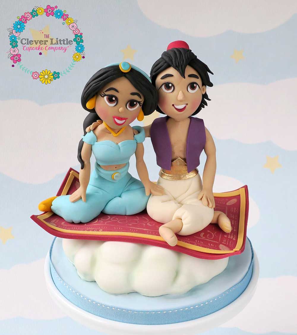 Aladdin and Jasmine Cake Topper
