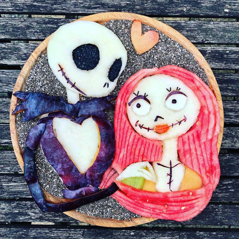 Jack and Sally Valentine Food Art