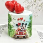 Minnie & Mickey Valentine Cake