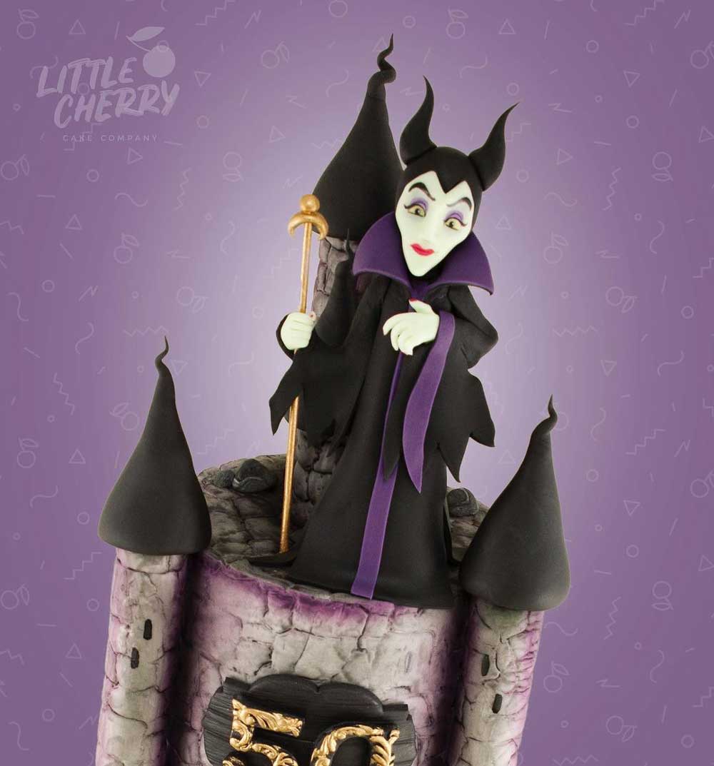 Fondant Maleficent cake topper