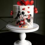 Mickey & Minnie Valentines Day Cake