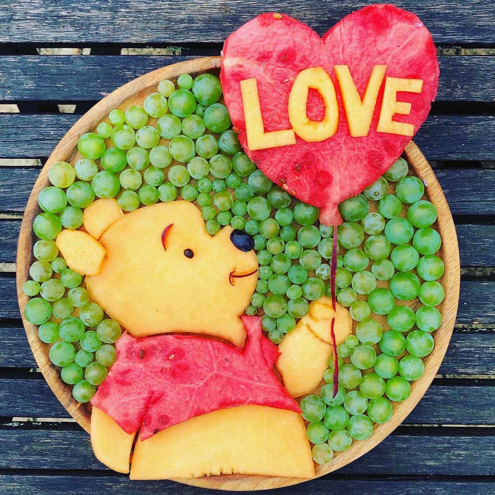 Pooh Valentine Food Art