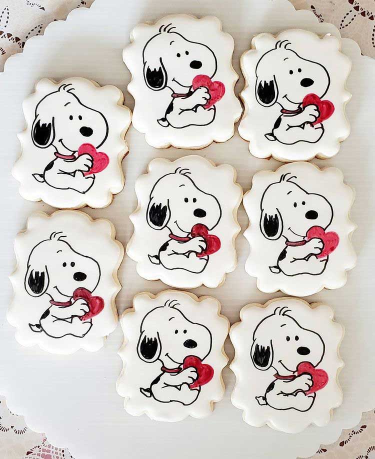 Snoopy Valentines Cookies