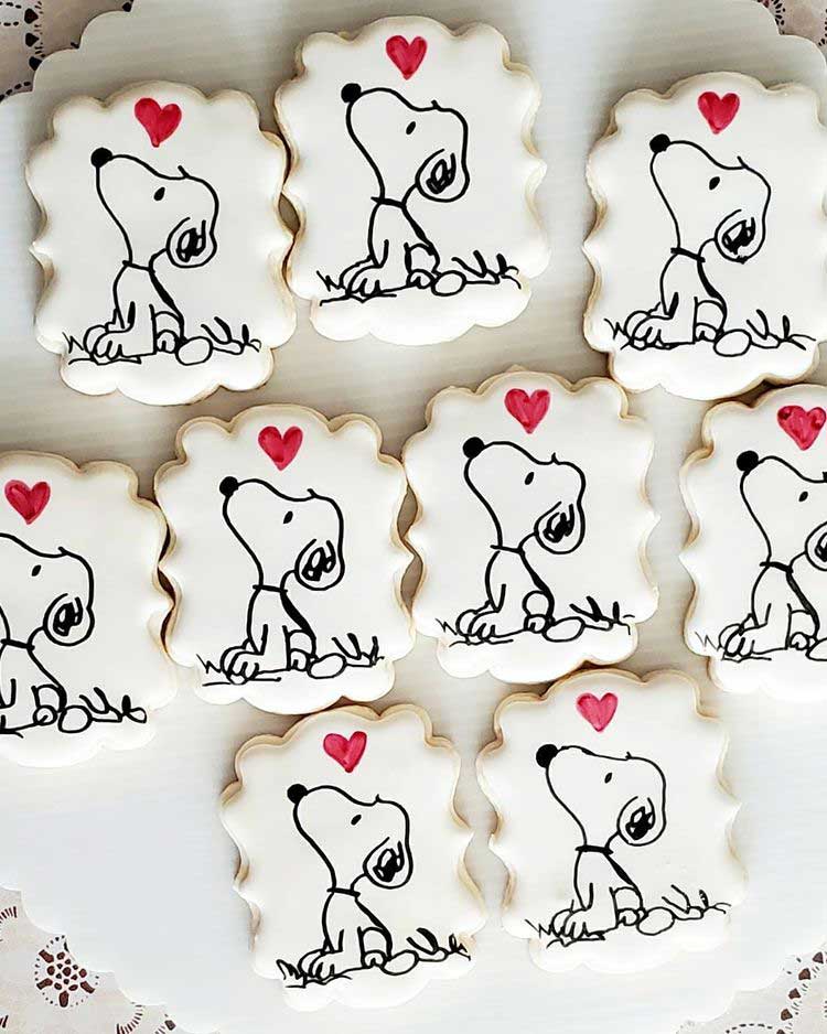 Snoopy Valentines Cookies