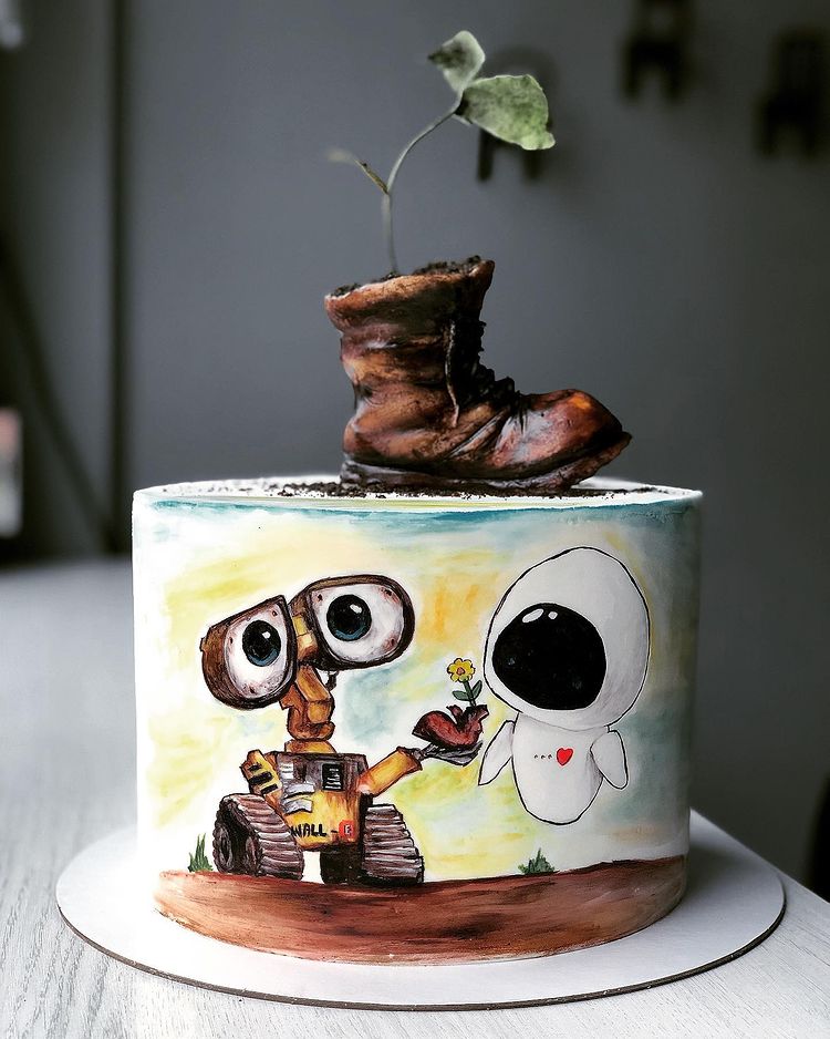 WALL-E & EVE cake