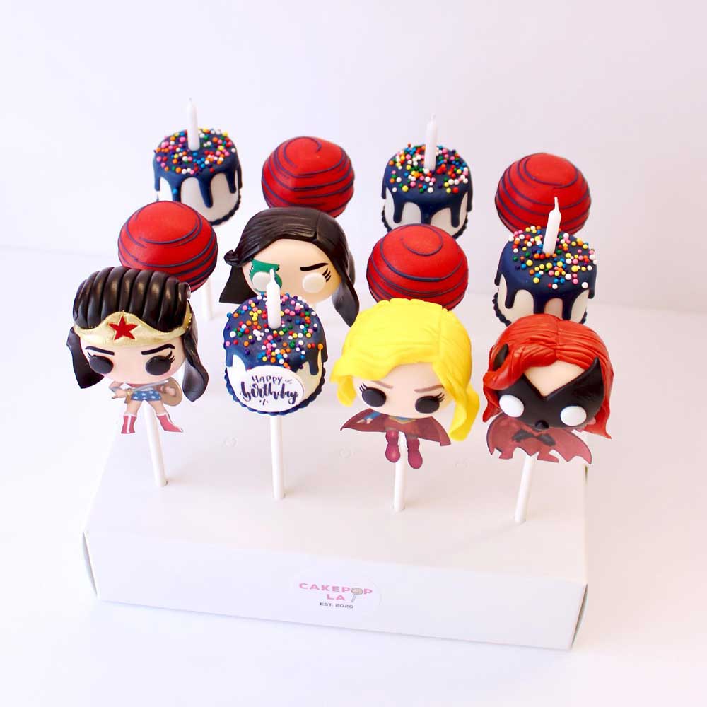 Women Superhero Cake Pops