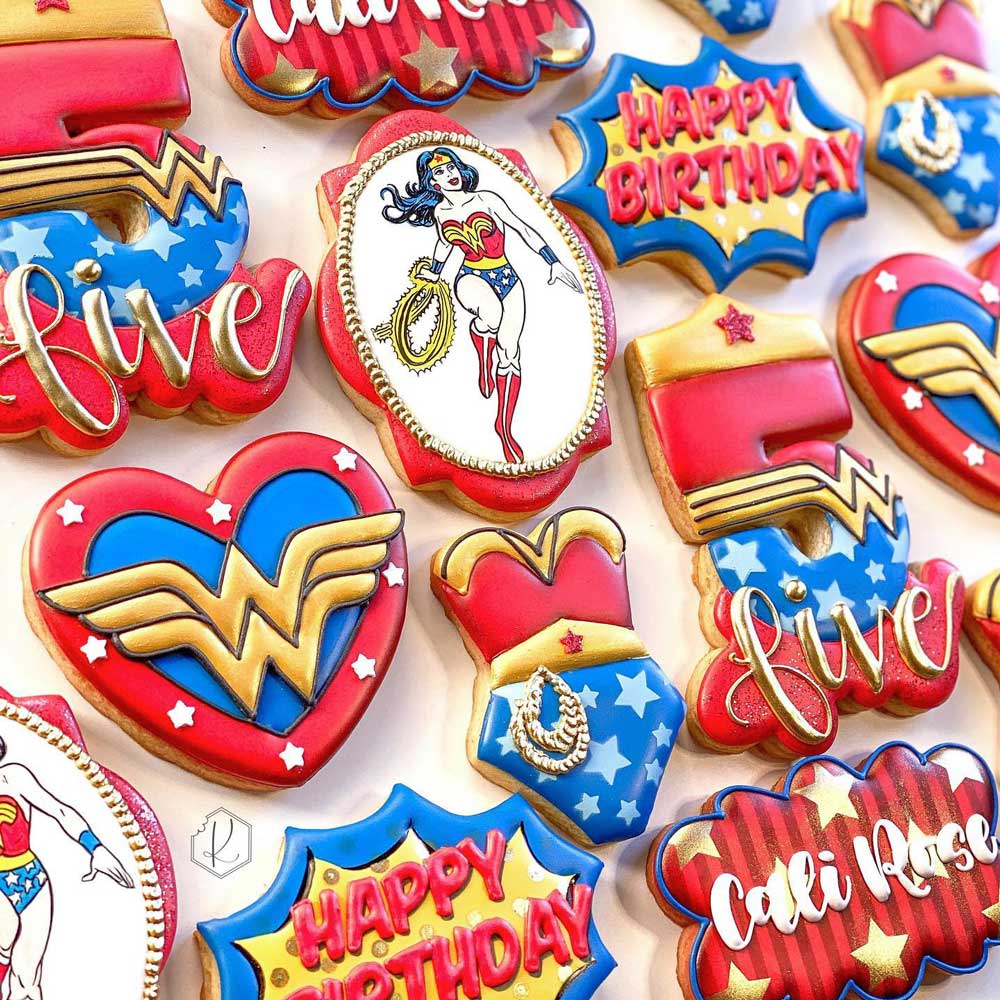 Wonder Woman cookies