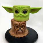 Chewbacca and Yoda Cake