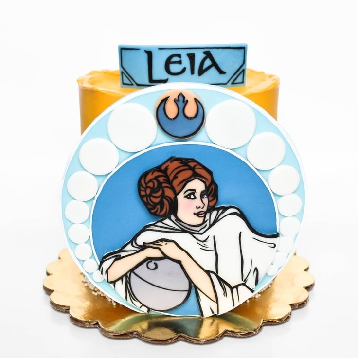Art Nouveau Princess Leia Cake