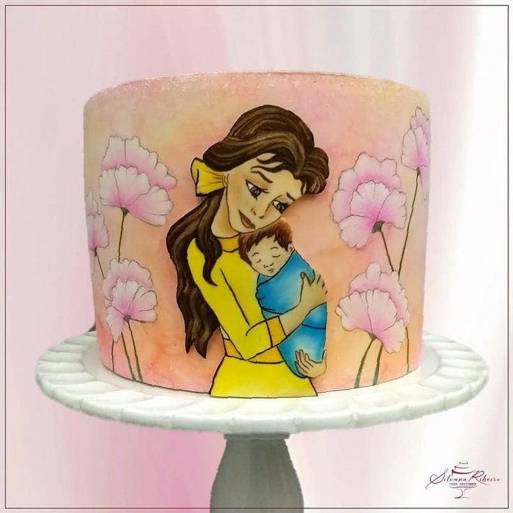 Disney Mother's Day Cake Featuring Belle