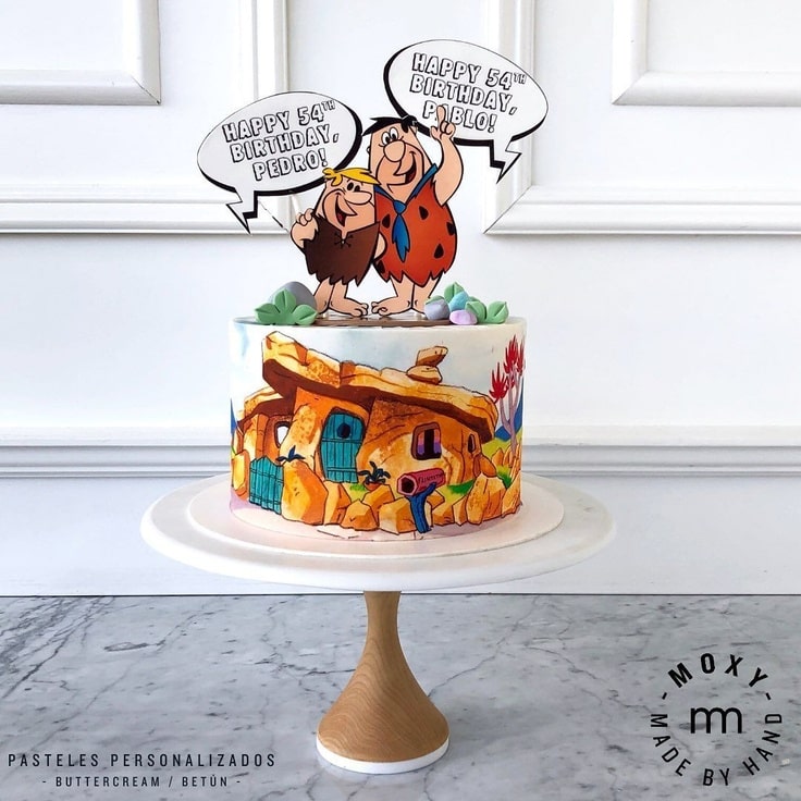 Fred Flintstone & Barney Rubble Cake -