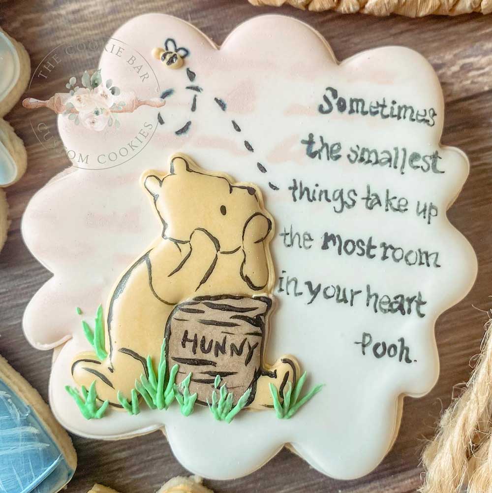 Pooh Baby Shower Cookie