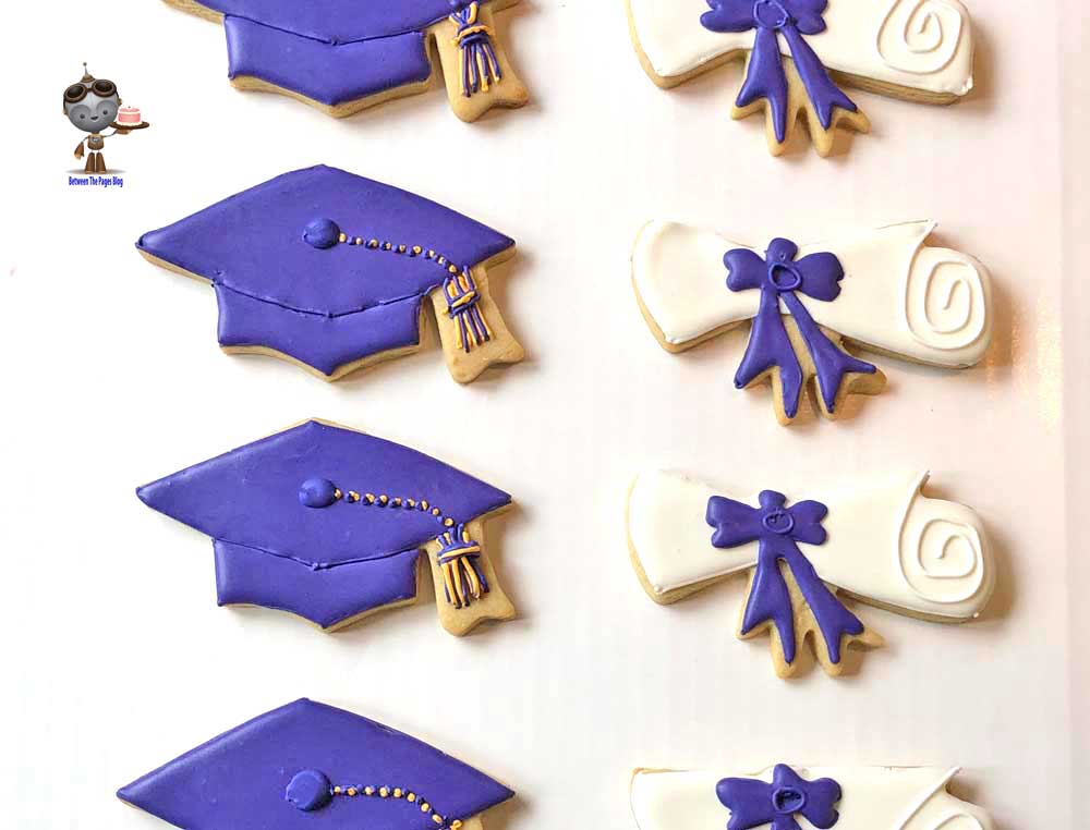 Purple Graduation Hat Cookies