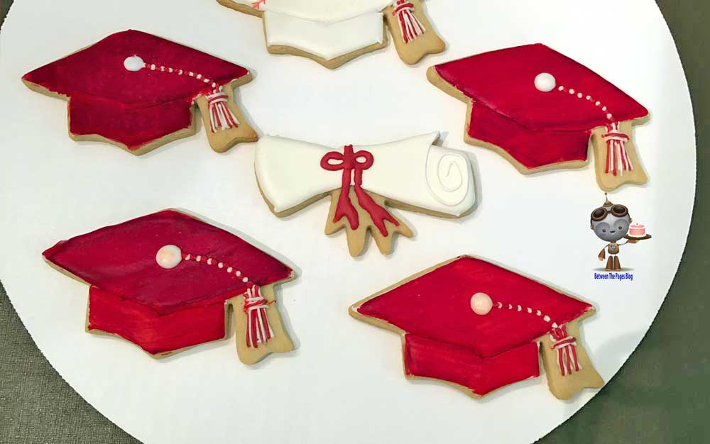 Red Graduation Hat Cookies