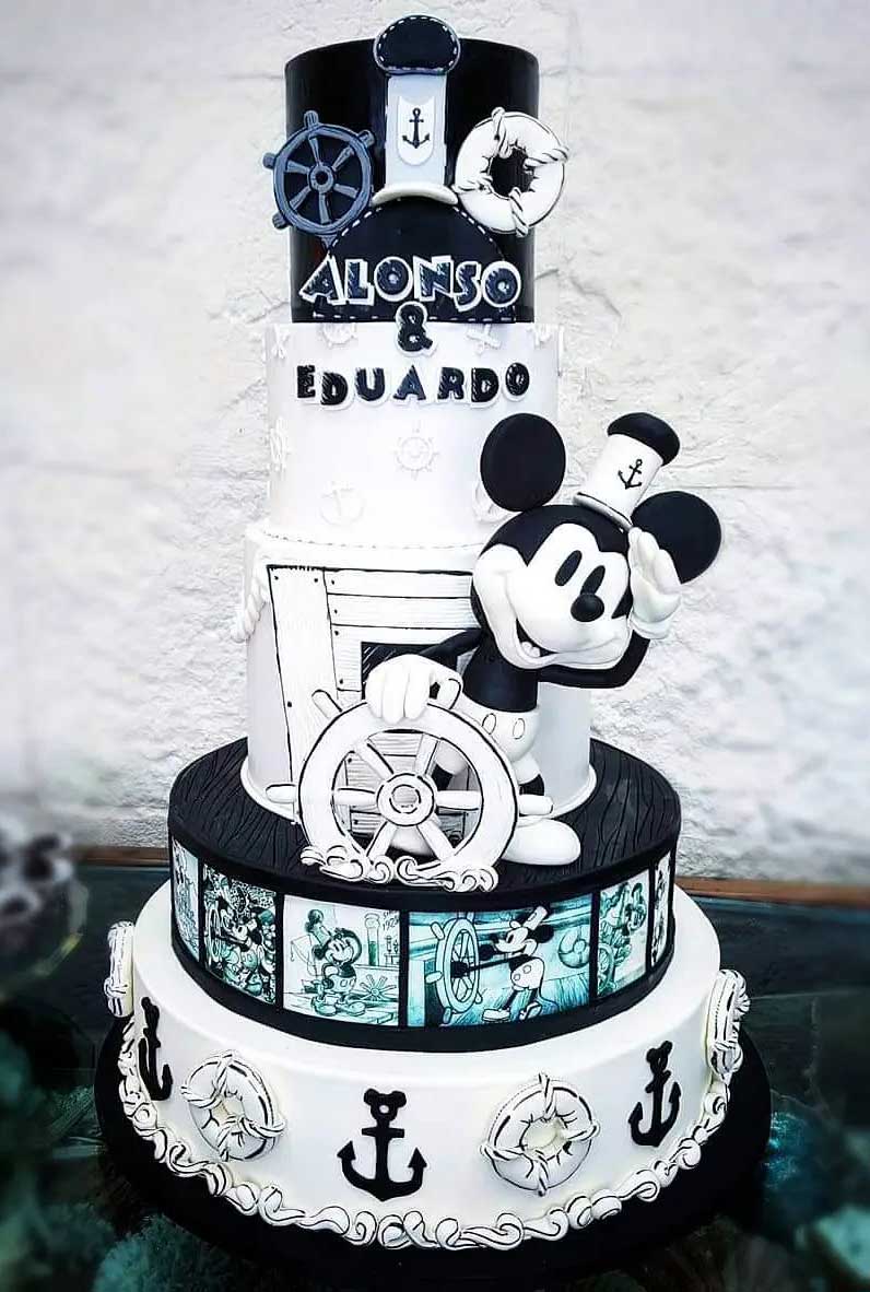 Steamboat Willie Mickey Mouse Cake