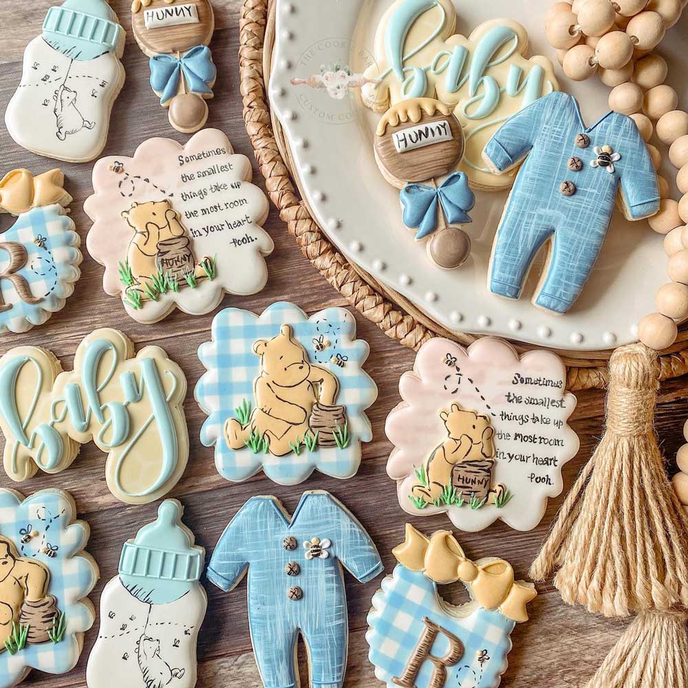 Winnie the Pooh Baby Shower Cookies
