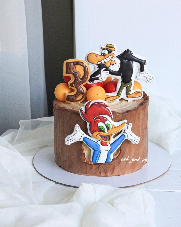Woody Woodpecker 3rd Birthday Cake