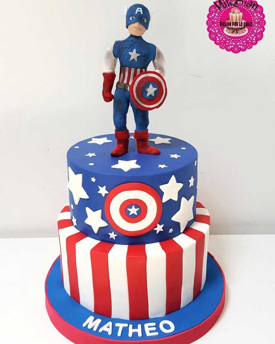 Jual Kue Ulang Tahun Captain America Bayi/cake captain america baby/captain  - Coklat, 16cm - Jakarta Timur - Suvenir Cake | Tokopedia