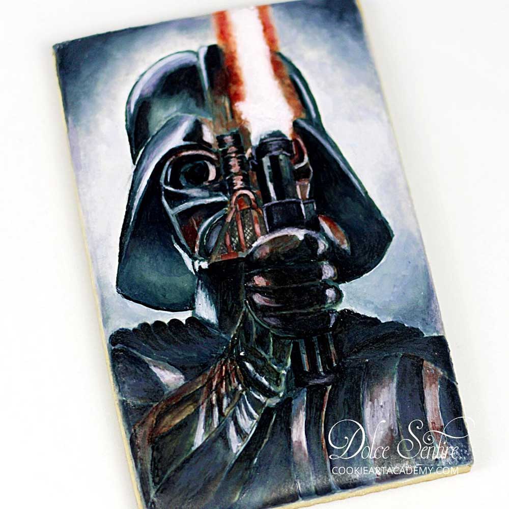 Hand Painted Darth Vader Cookie