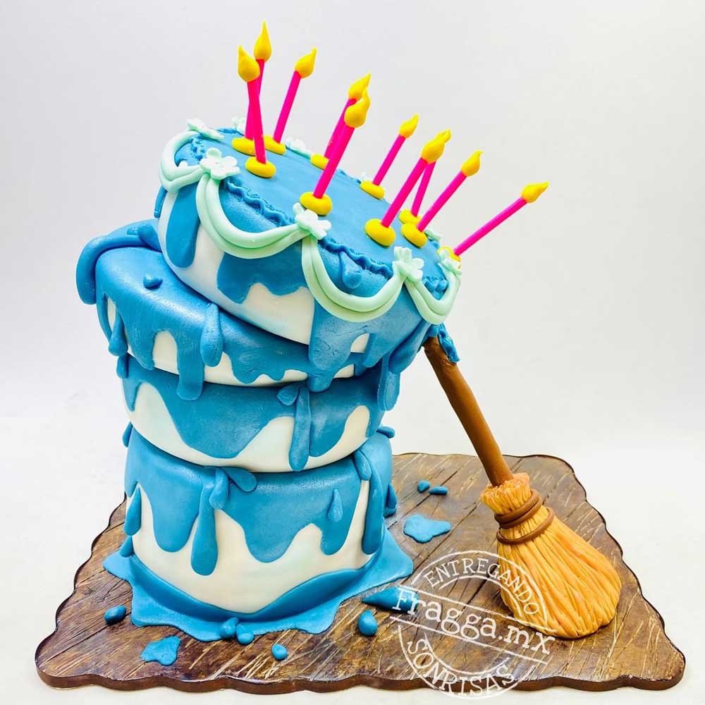 Sleeping Beauty Blue Birthday Cake