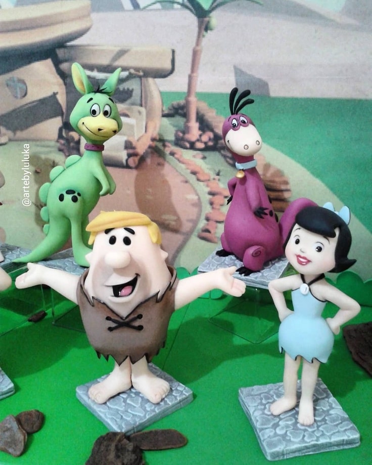 Barney & Betty Rubble Cake Toppers