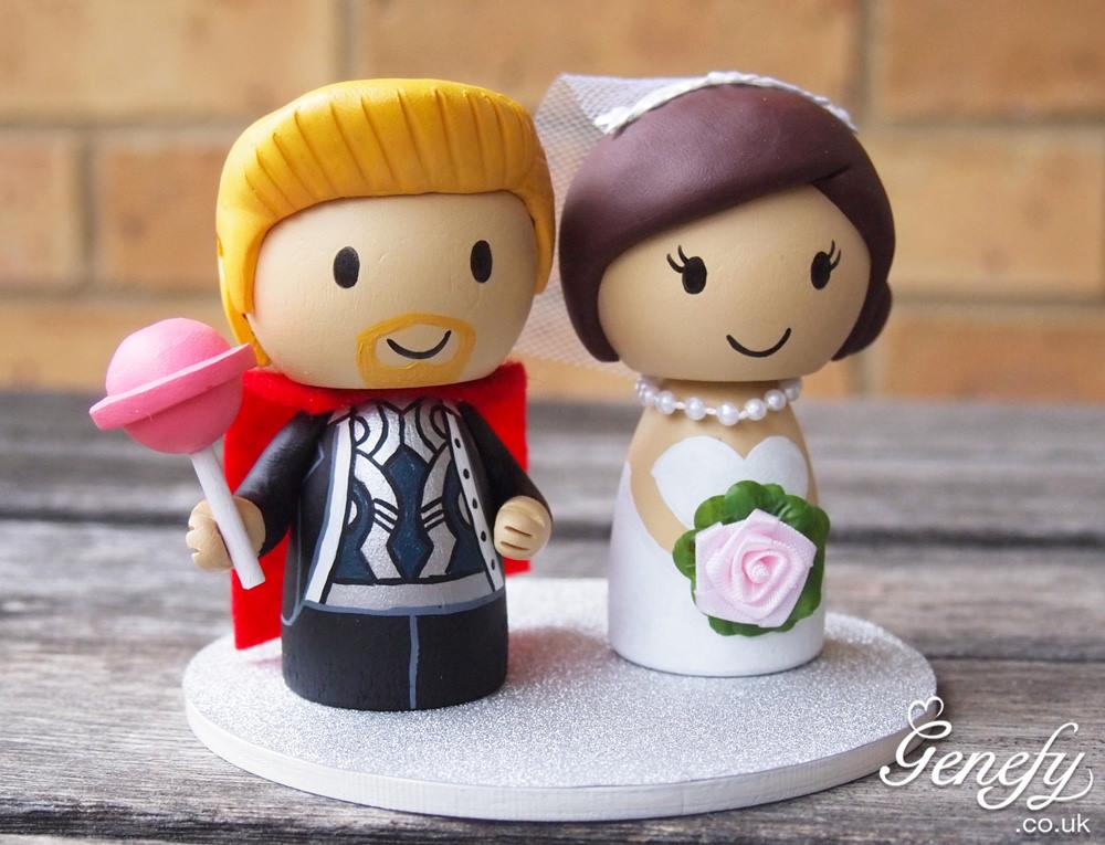 Close-up of Thor Wedding Cake Topper