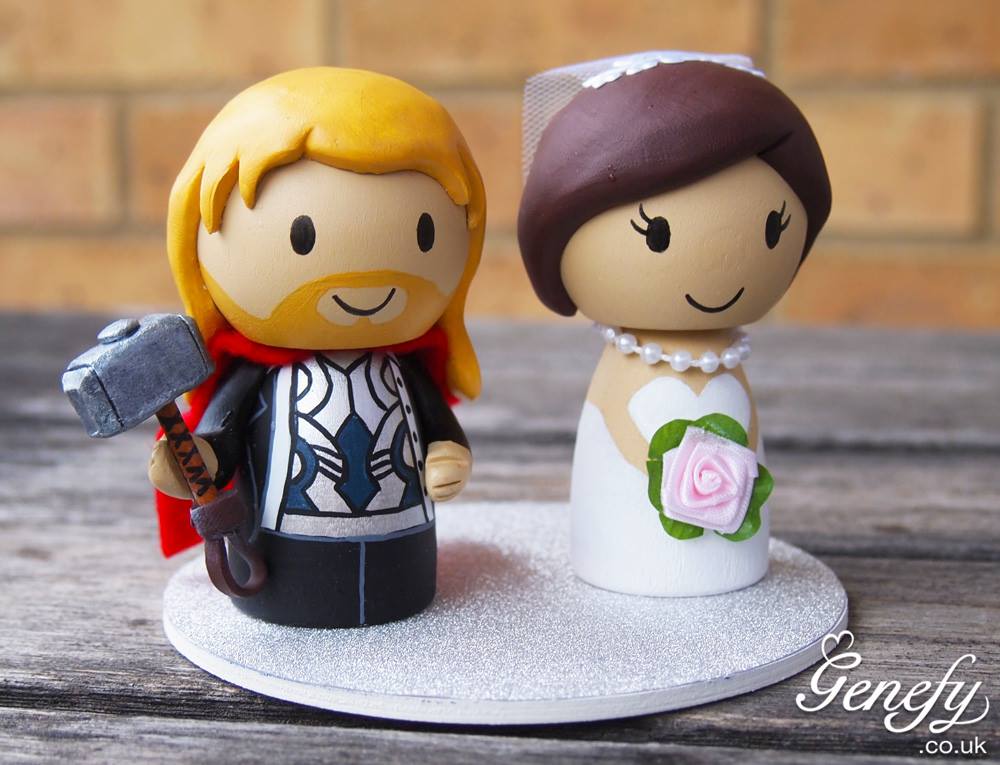 Close-up of Thor Wedding Cake Topper