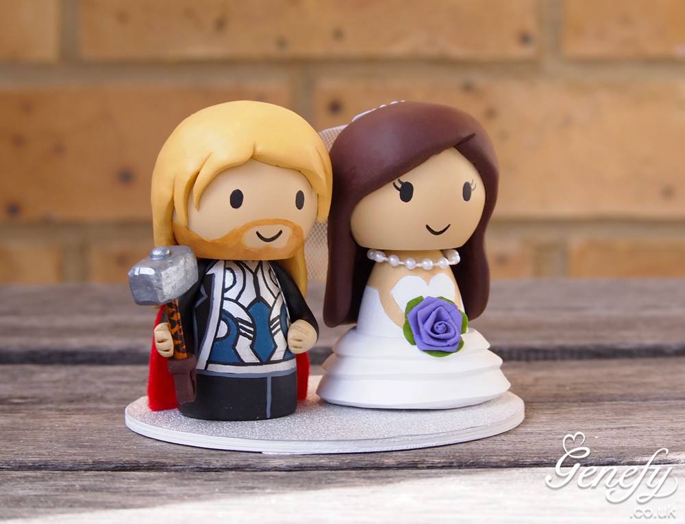 Close-up of Thor Wedding Cake Topper